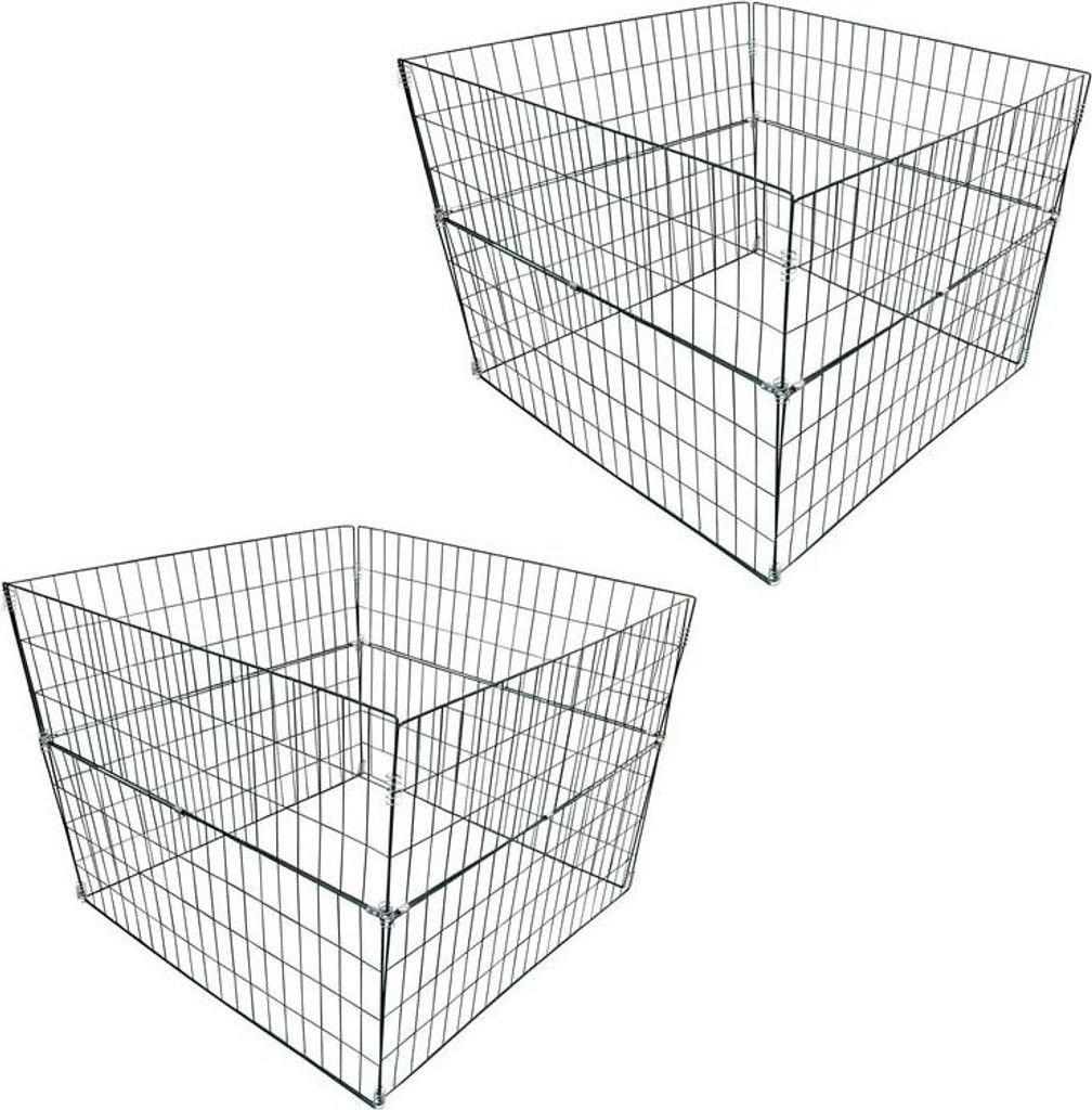 Komposter Metall Drahtgitter 2er Set Gartenkomposter Produktbild 