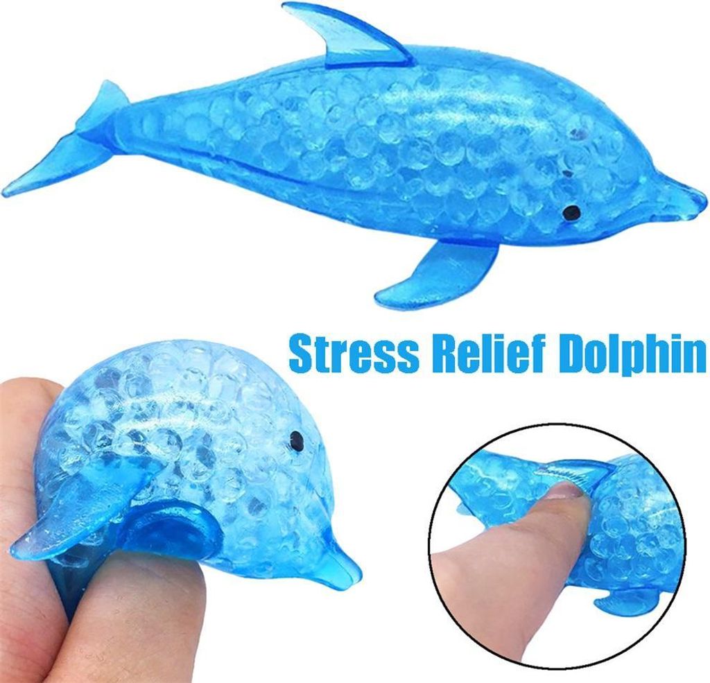 Dauphin -Jouets de perles boules de stress grinçantes Image du produit 