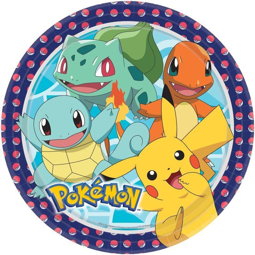 Párty talíře Pokémon - 23 cm - 8 ks Obrázek produktu 