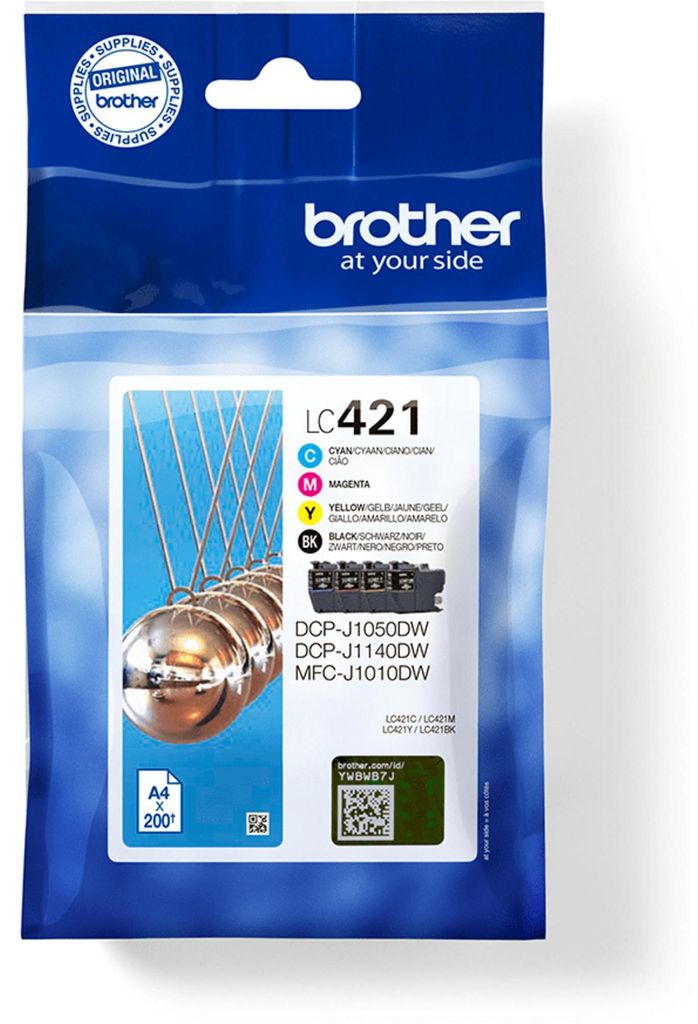 Brother LC-421VAL, Standardertrag, Schwarz, Cyan, Magenta, Produktbild 
