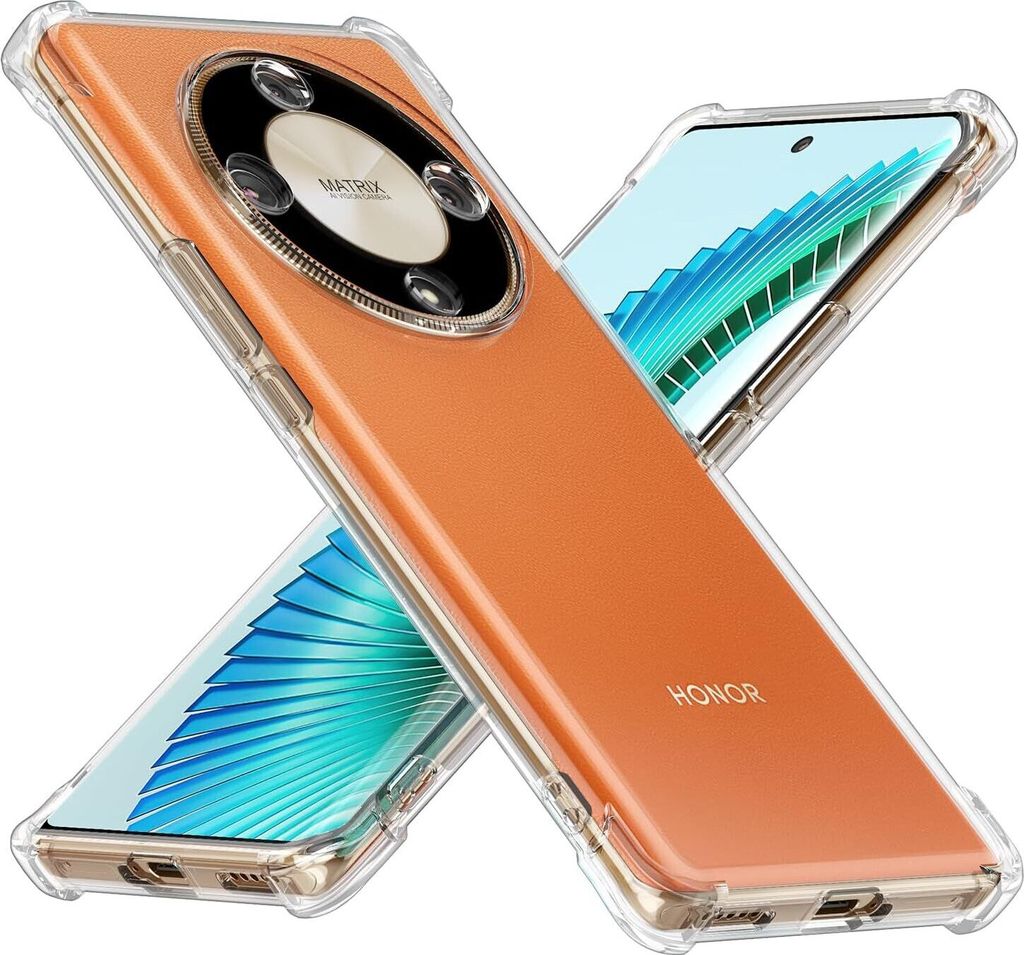 Hülle für Honor Magic 6 Lite Weich Transparent Handyhülle mit Verstärkte Ecken Bumper Schutzhülle