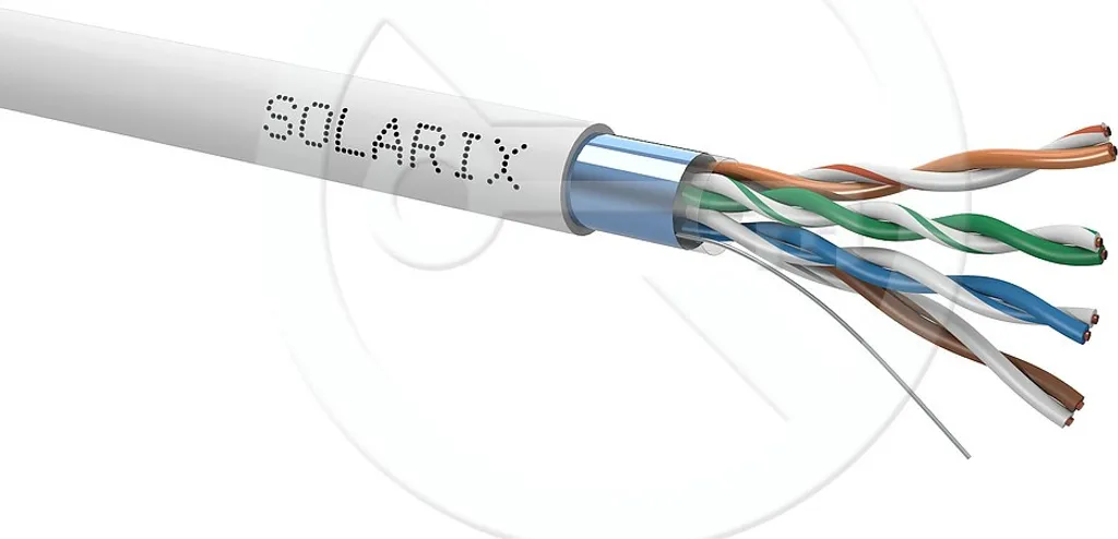 Câble réseau Solarix CAT5E FTP anti-interférence 305m SXKD-5E-FTP-PVC Eca