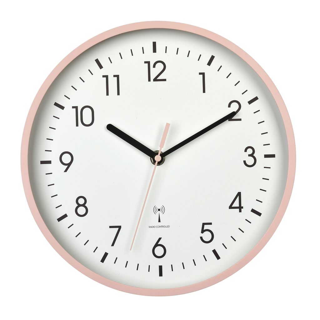 A close-up view of a wall clock.