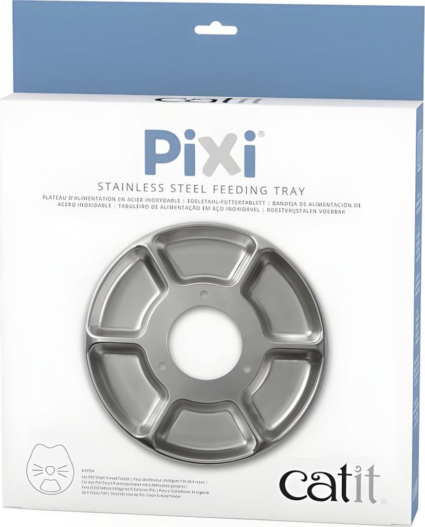 Catit Pixi ciotola in acciaio inox per mangiatoia a 6 pasti Immagine del prodotto 