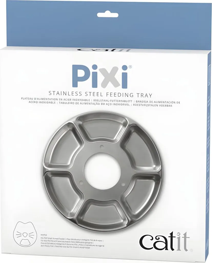 Catit Pixi Bol Argenté en Acier Inoxydable pour Chat Taille Unique