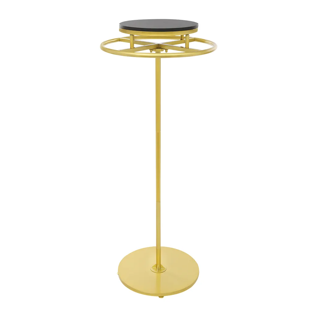 Portant à vêtements circulaire rotatif 140cm en métal doré et noir