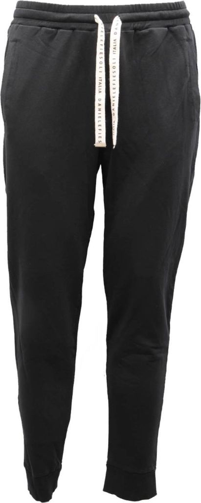 5234AH pantalone uomo DANIELE FIESOLI black Baumwolle sweatpants man
