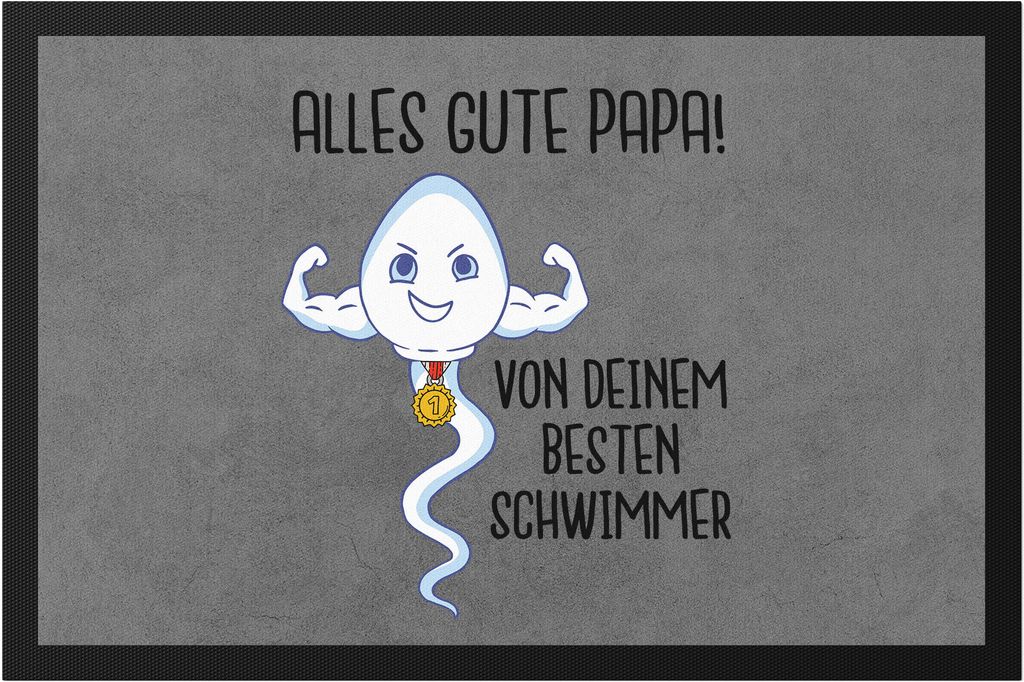 Alles Gute Papa Von Bestem Schwimmer Vatertagsgeschenk Geburtstag Lustiges Motiv Sohn Geschenkidee Fußmatte