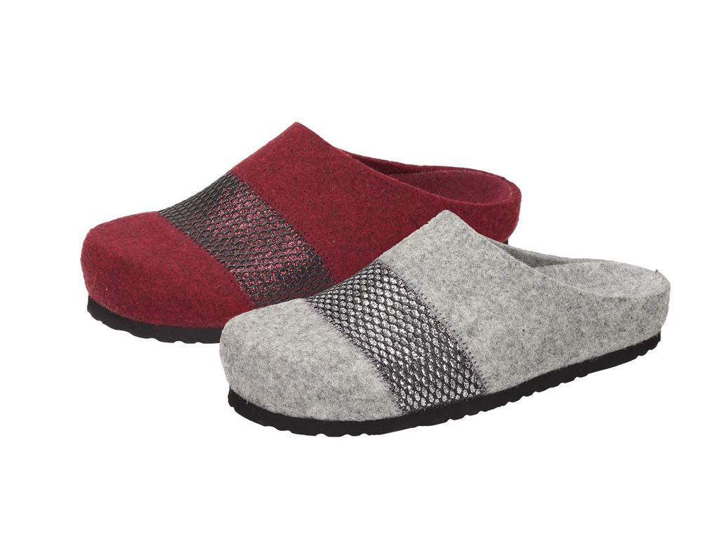 Dr. Brinkmann 320554 Schuhe Damen Hausschuhe Pantoffeln Filz , Größe:42 EU, Farbe:Grau