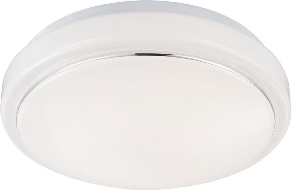 LED Deckenleuchte, dimmbar, Alu weiß, D 26 cm