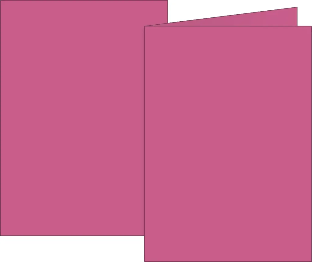Carte invitation fuchsia A6 BRUNNEN 105125326 pour anniversaire x5