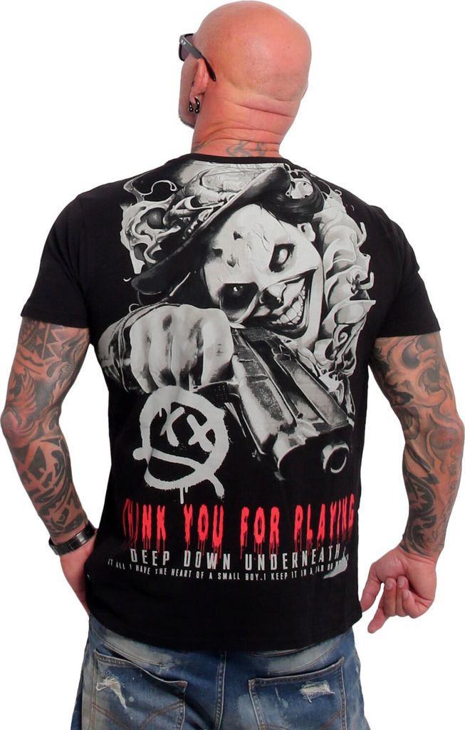 Yakuza Herren Deep Down V02 Regular T-Shirt, Schwarz, 6XL