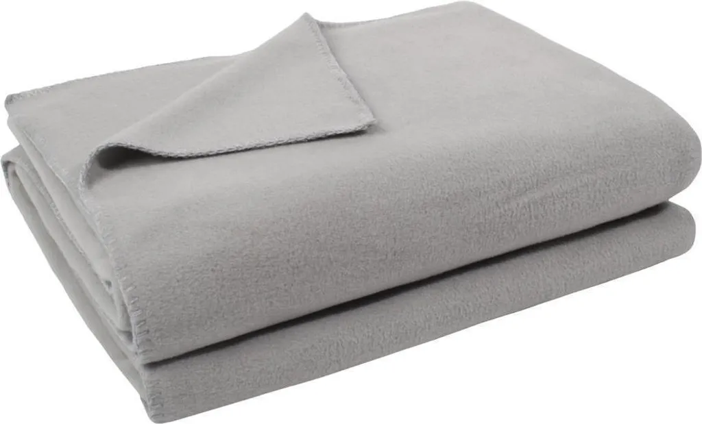 Zoeppritz Soft-Fleece Plaid 110x160 Grigio Chiaro | Qualità Tedesca