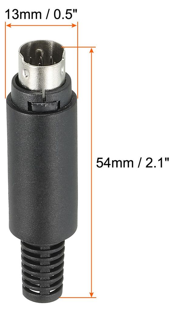 2 Stš¹ck S-DIN Stecker Adapter, 8Pin Mini Videoanschlš¹sse 6mm fš¹r TV DVD Player