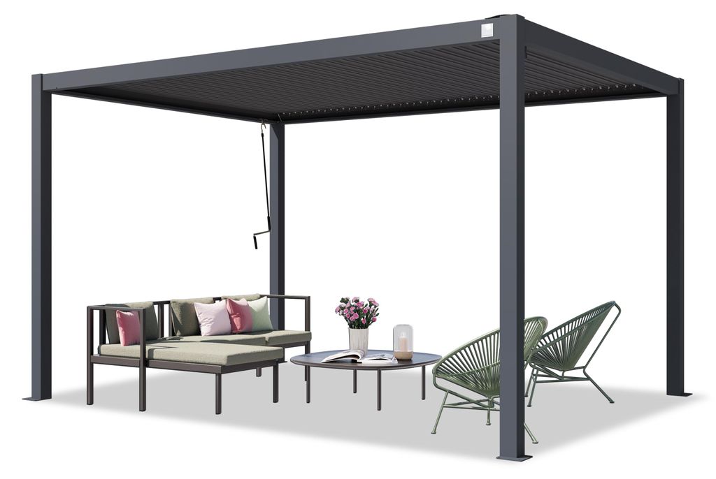 PRIMEYARD Pergola 3x4 m Aluminium-Pfosten mit Produktbild 