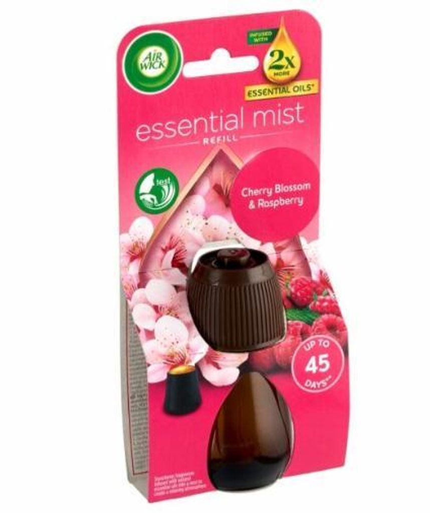 Air Wick Nachfüllpackung für Aroma Diffuser Gerät - Kirschblüten- und Himbeerduft 20ml