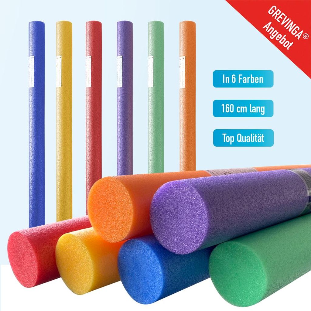 Grevinga®  Poolnudeln | 12er Set | REGENBOGEN Produktbild 