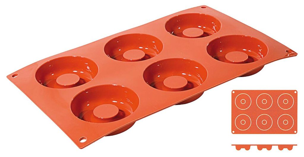 Silikon Backmatte, SAVARIN mit 6 Formen