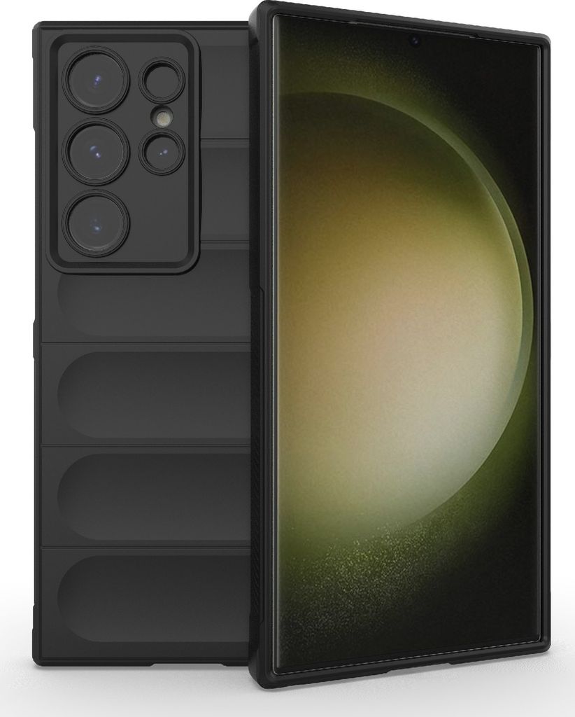 Mobigear Bumpy Samsung Galaxy S24 Ultra Hülle Flexibles TPU Backcover - Schwarz
