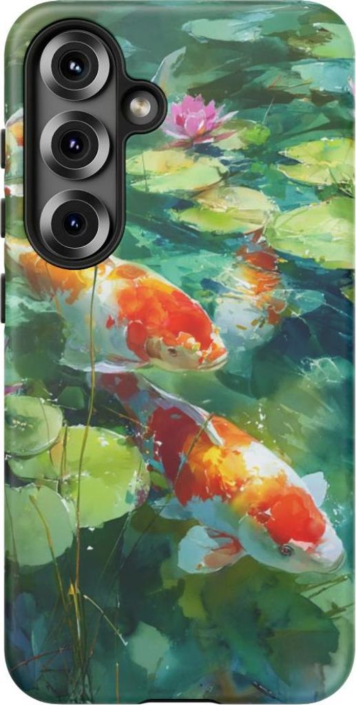 Koi-Karpfen und Seerosen – Handyhülle Kompatibel mit Galaxy S25