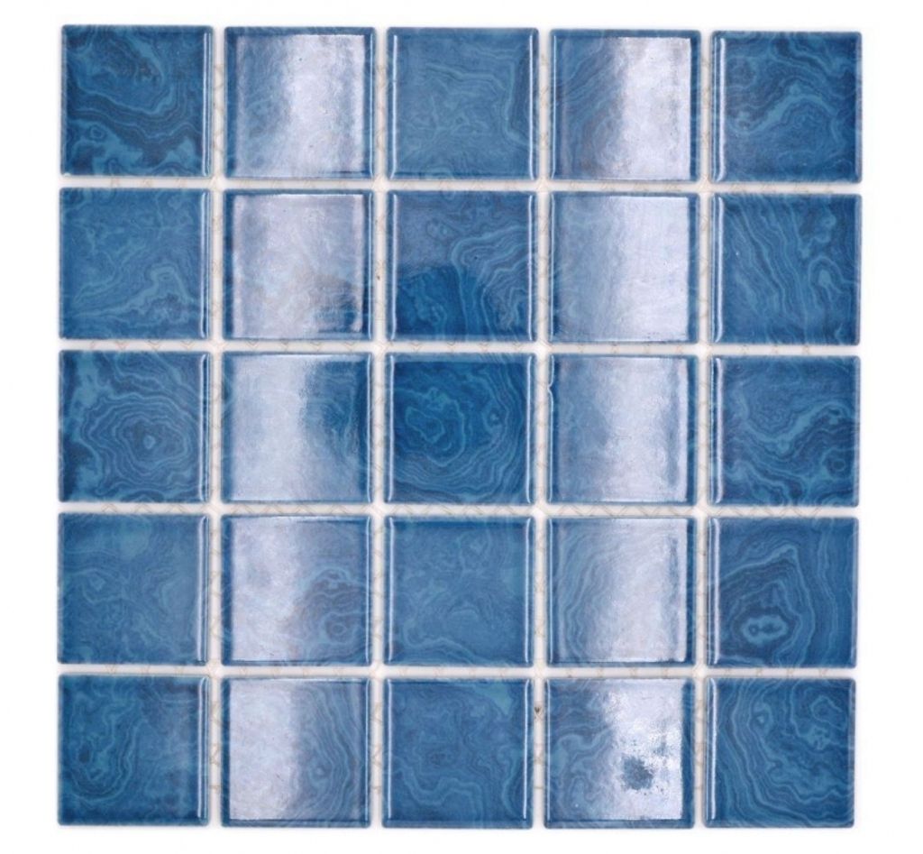 Keramikmosaik blau glänzend k.A. Mosaikfliese Küchenwand Fliesenspiegel Bad Duschwand MOS14-0404_f