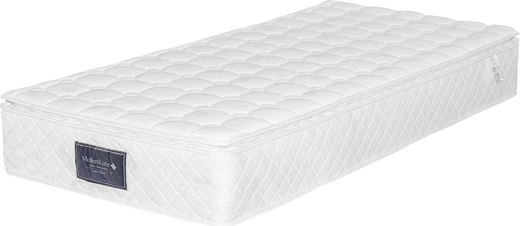 90 x 200 cm Federkernmatratze, 7-Zonen-Kaltschaummatratze, Taschenfederkern, 100 % -, gesteppte Mikrofasermatratze, Härtegrad H3, 25 cm hoch