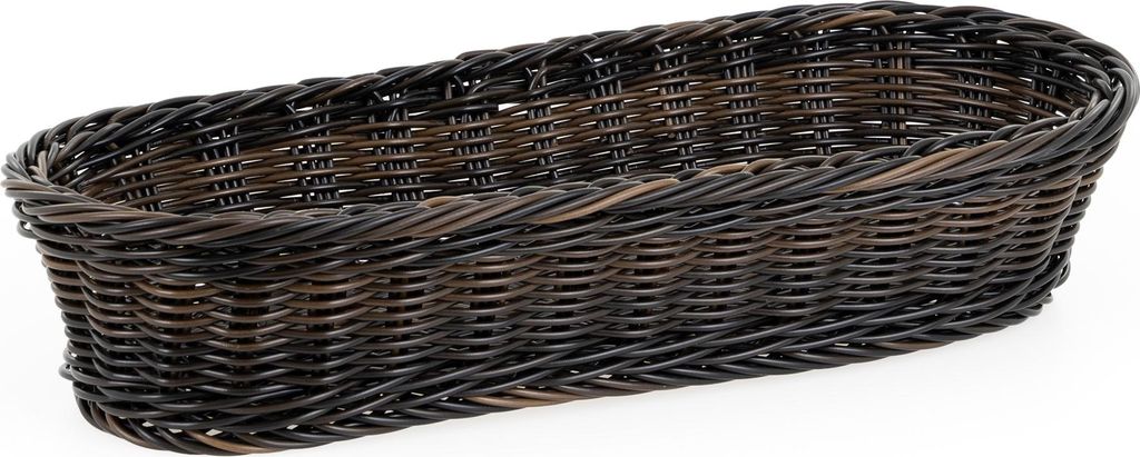 TECHNICA Brotkorb aus Polyrattan – Korb 375x150x70 mm – Spülmaschinengeeignet – Korb geflochten Ideal für Buffet, Restaurant & Hotel – Au...