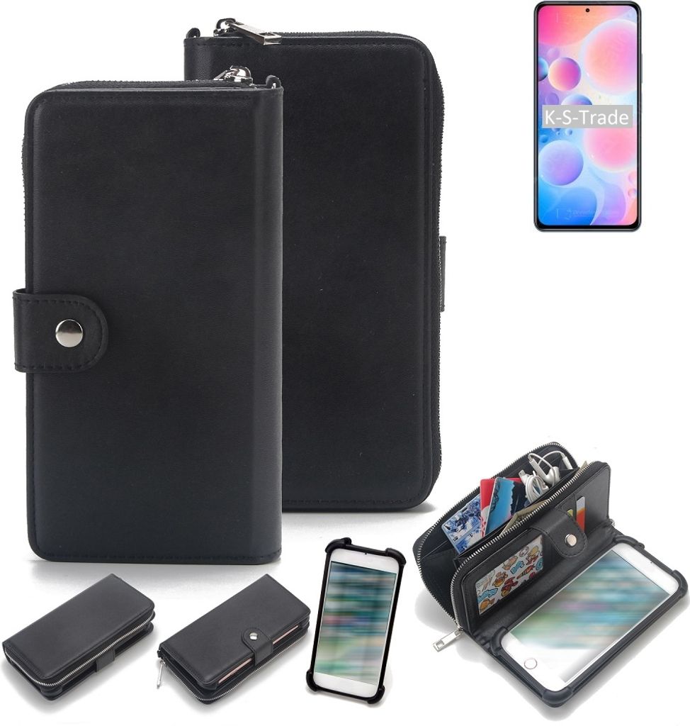 K-S-Trade 2in1 Handyhülle Schutzhülle kompatibel mit Xiaomi Mi 11X & Portemonnee Cover Handy Hülle Case Etui Geldbörse Wallet Bookstyle Hülle