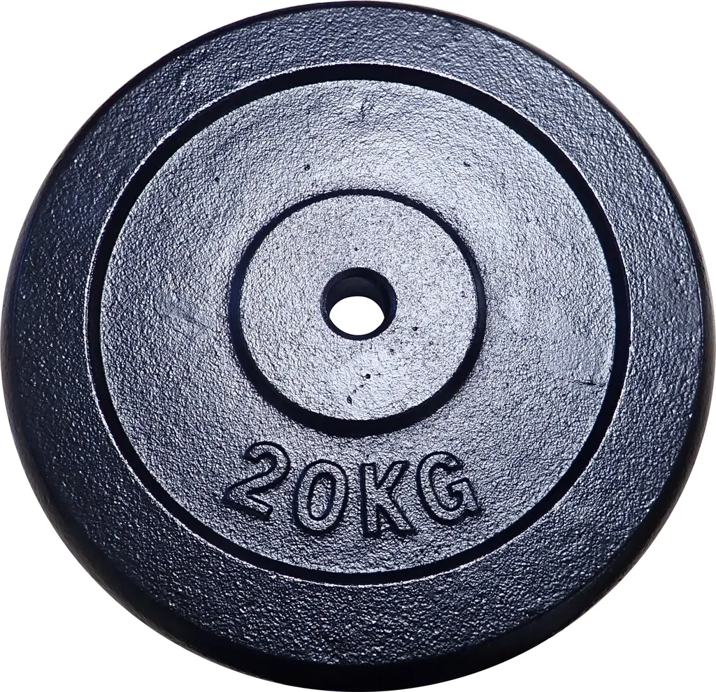 Poids en fonte 20kg pour barre 25mm - Disque de musculation standard