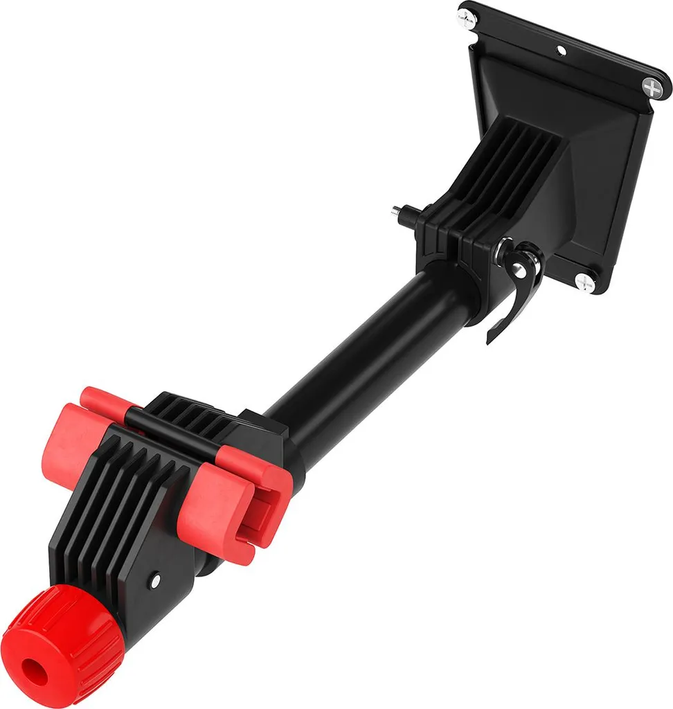Accroche vélo mural noir et rouge universel pour rangement intérieur