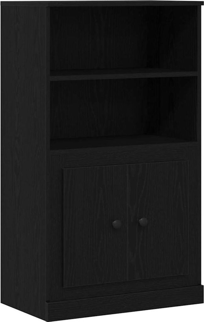 Highboard Schwarz Eichen-Optik 60 x 35.5 x 103.5 cm