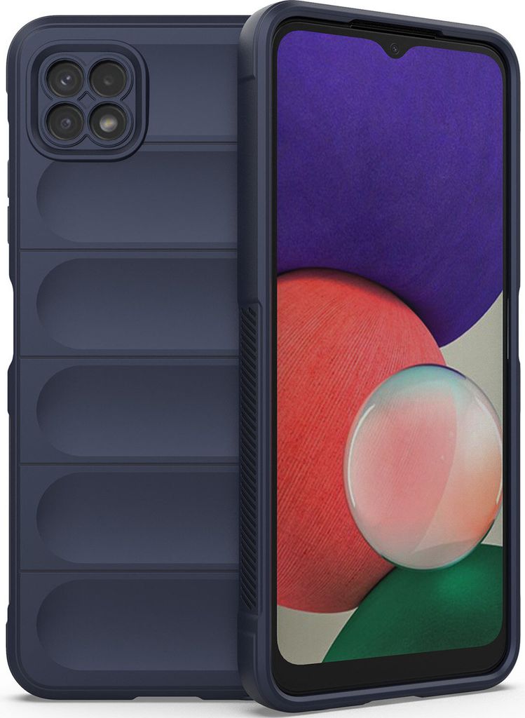 Samsung A22 5G Hülle, Weich TPU Silikon Stossfest Anti-rutsch Schutzhülle für Samsung Galaxy A22 5G Dunkelblau
