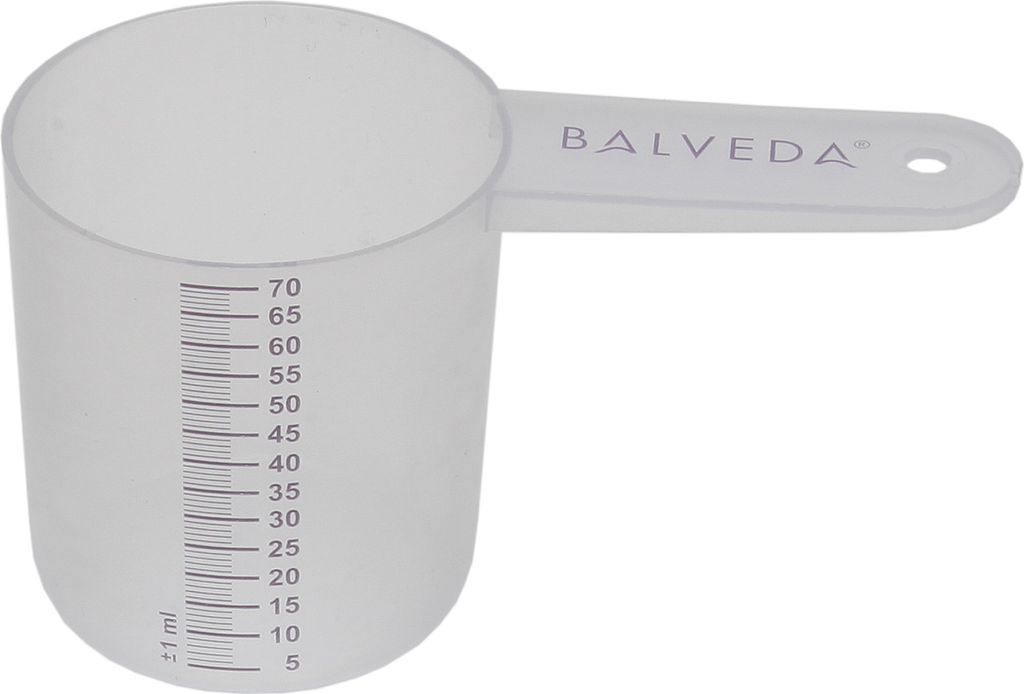 Messbecher 70 ml, chemikalienbeständig, mit gut ablesbarer Produktbild 