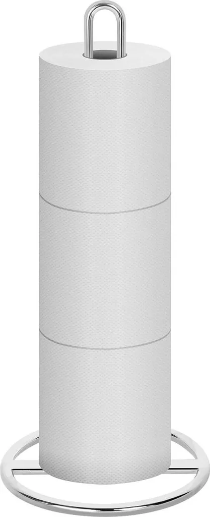 Distributeur papier toilette noir stable en inox pour 3 rouleaux de WC