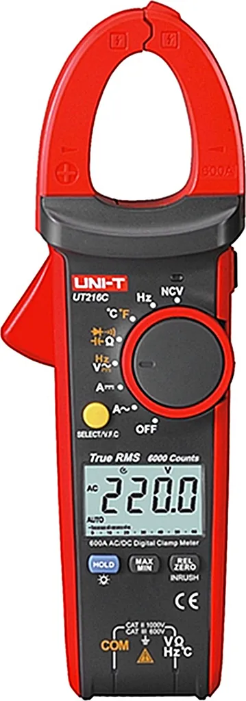 Pince de mesure UT216C 600A avec écran OLED et fonction de température