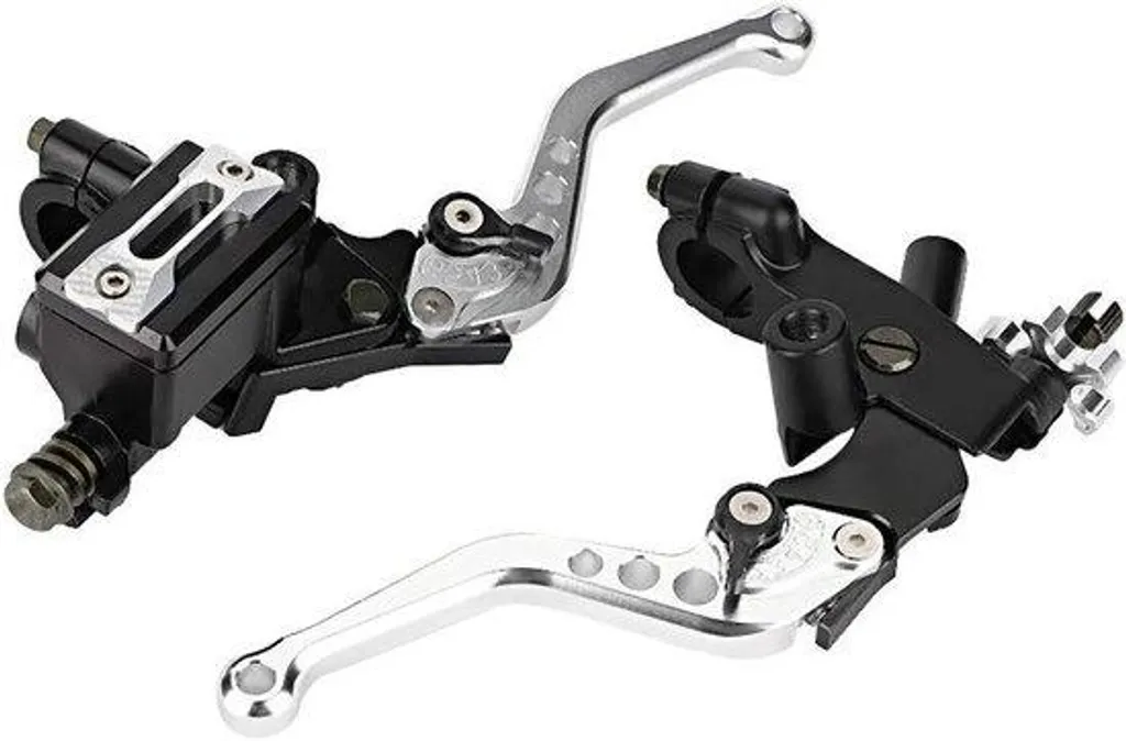 Levier de frein hydraulique 7/8 pouces avec réservoir en métal moto