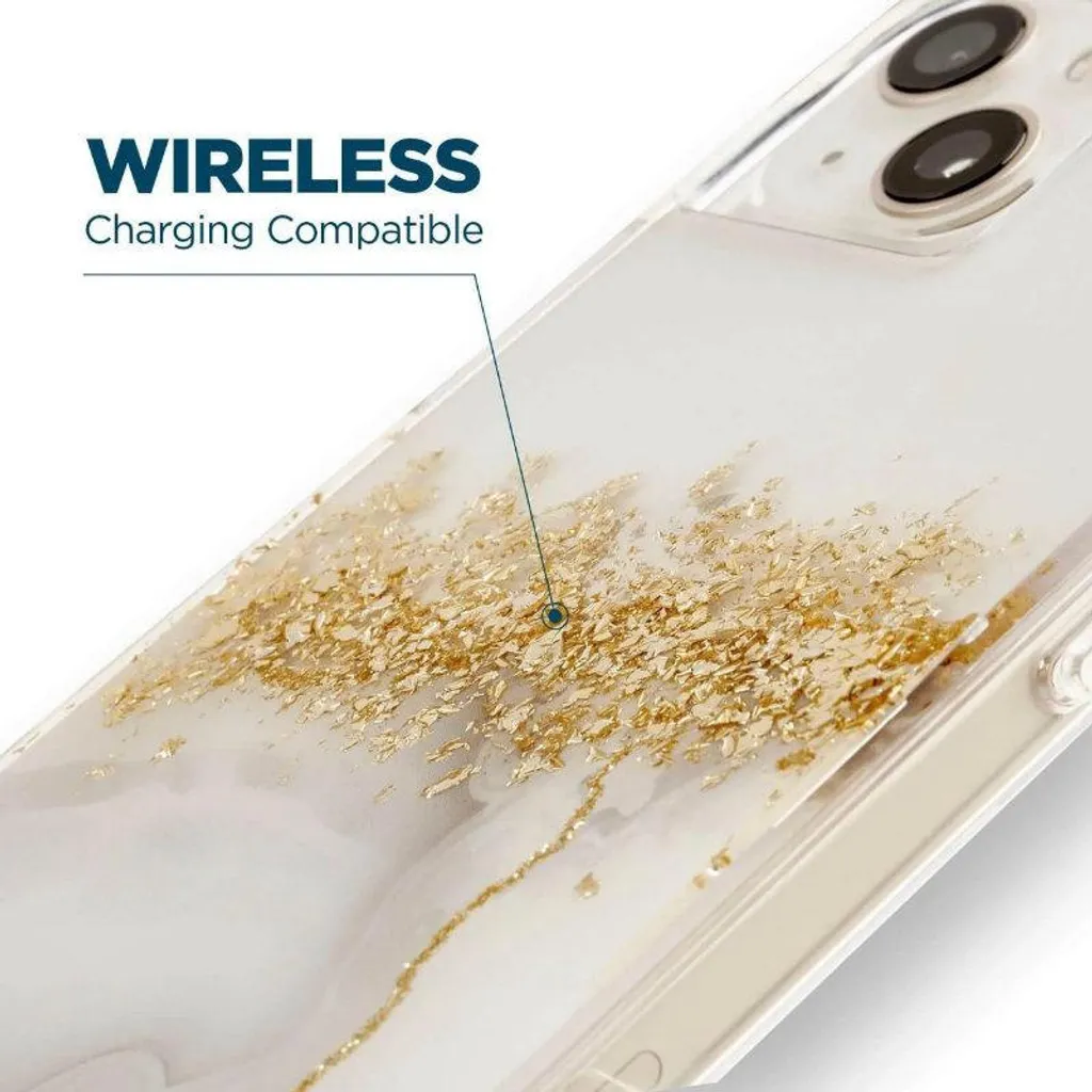 Protégez votre iPhone 14 Plus avec élégance : Étui Case-Mate Or Marbre - 7