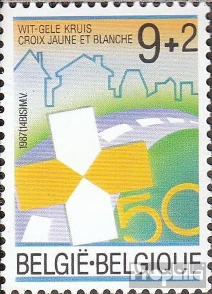 Briefmarken Belgien 1987 Mi 2322 (kompl.Ausg.) postfrisch Belgisches Gelbweißes Kreuz