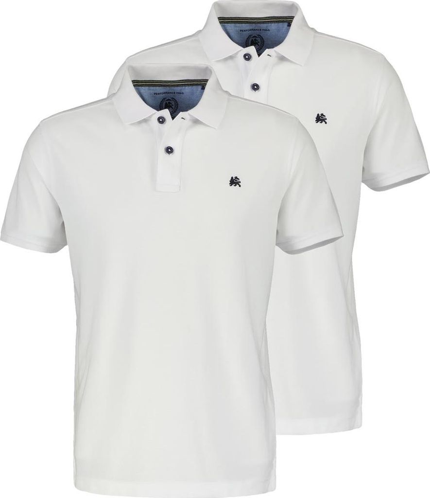 LERROS 2er Pack Basic Poloshirt Leichte Piqueware, Formbeständig und atmungsaktiv, Cool und Dry Funktion