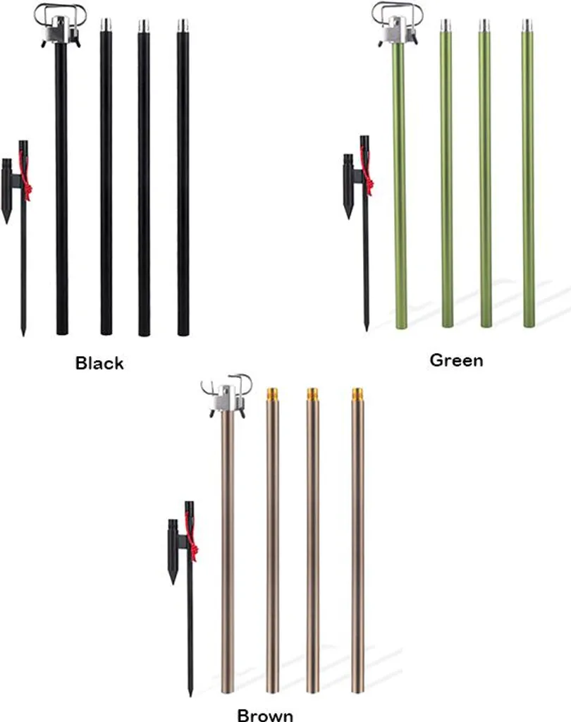 Barre de support de lanterne ajustable et légère en alliage robuste - 2