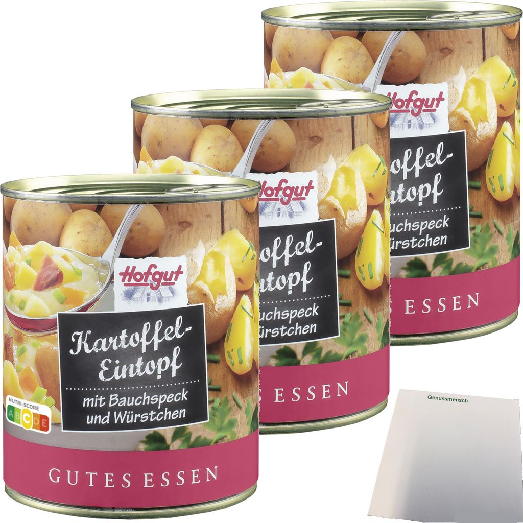 Hofgut Kartoffeleintopf mit Würstchen 3er Pack (3x800g Produktbild 