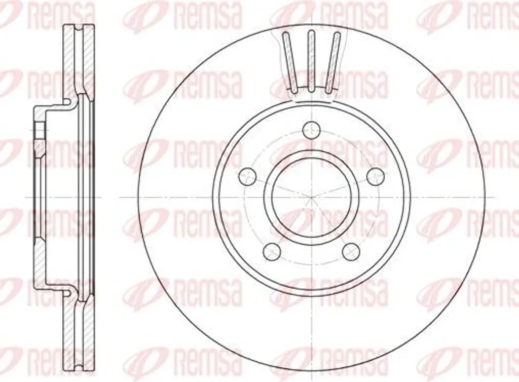 Disque de frein thermique REMSA 6710.10 haute résistance pour C30 S40