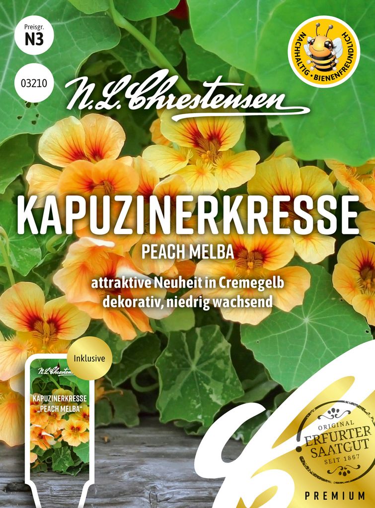 Kapuzinerkresse Peach Melba | Kapuzinerkressesamen von N.L. Chrestensen