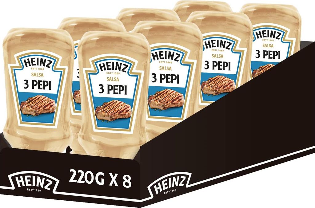 Heinz 76018758 Sauce 3 Pepi, 8 x 220 g Produktbild 