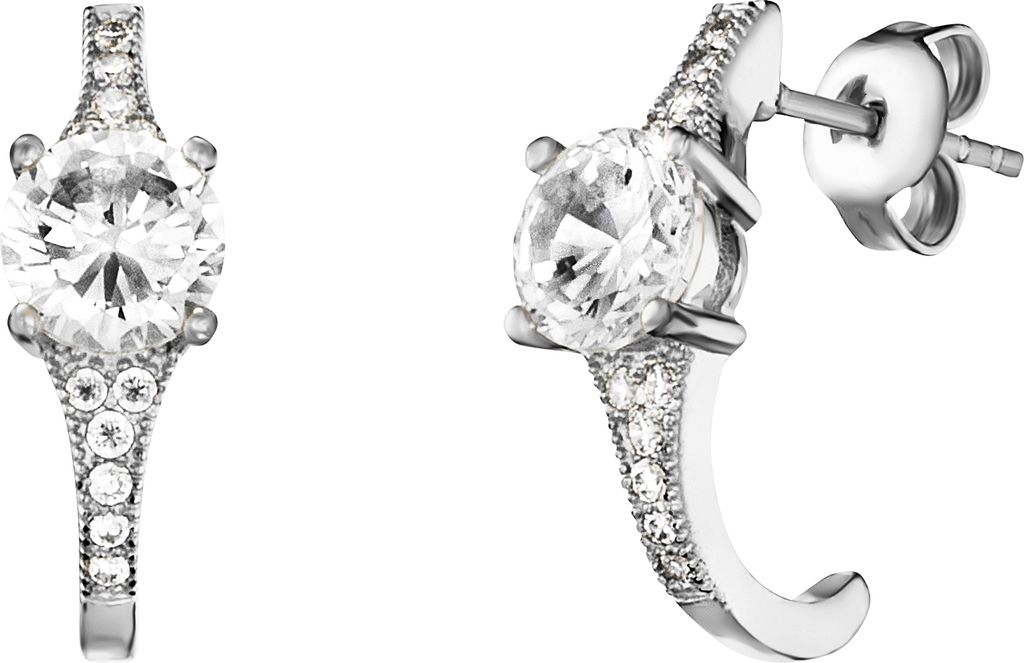 Julie Julsen Ohrstecker 925/- Sterling Silber 1,7cm weiß Zirkonia weiß 148220019