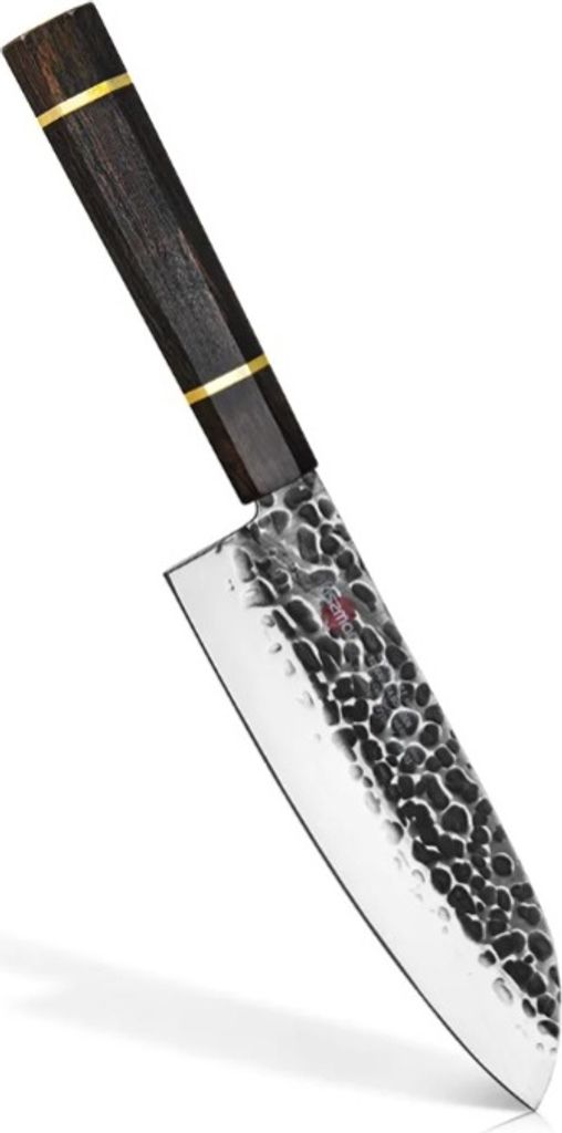 Fissman-Kensei Bokuden Santokumesser, AUS-8 Stahl, 15 cm, silber/braun