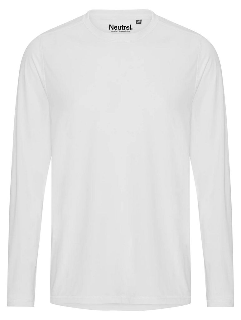 Neutral - "Performance" T-Shirt für Herren Langärmlig LT3089 (S) (Weiß)