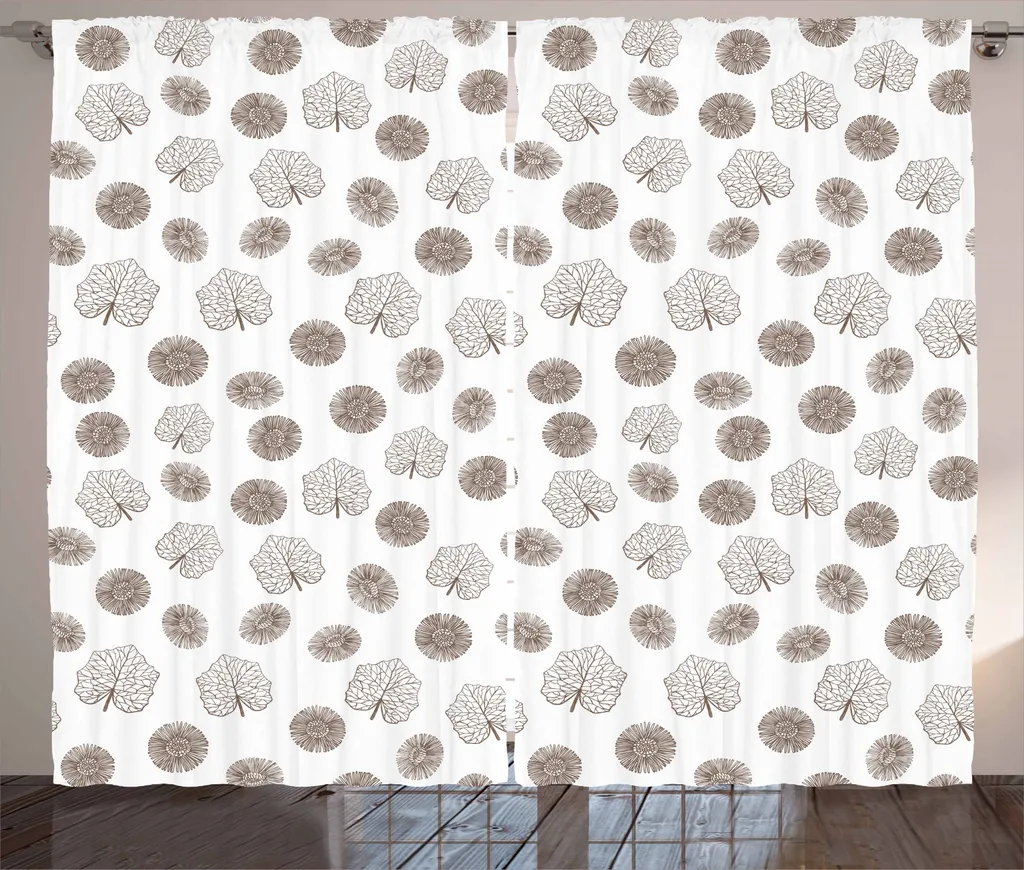 ABAKUHAUS Tenda Rustica Foglie Terra 280x245 cm | Bianco Cacao
