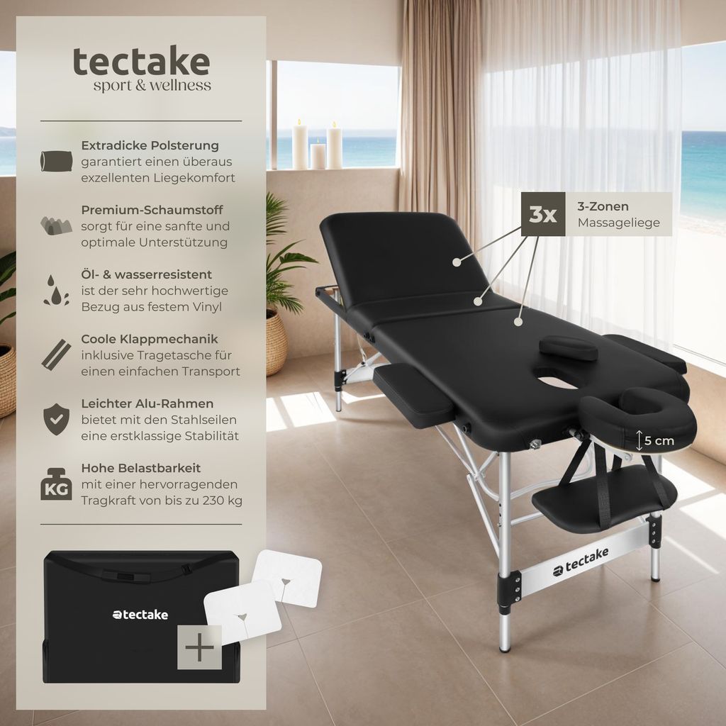 3zónový masážní stůl Phuket šířka 70 cm, čalounění 5 cm 212 Obrázek produktu 3