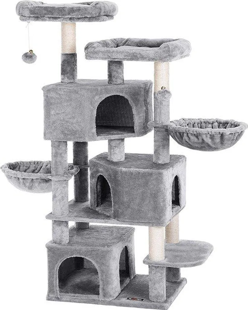 Aire de jeu chat maison grise pour appartement - Jouet relaxant et calme
